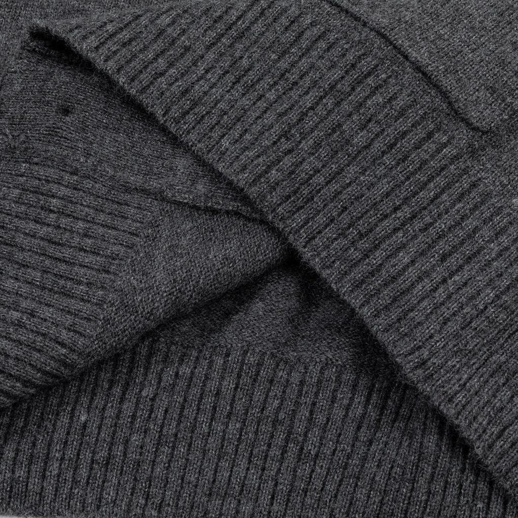 AMI Men's Autumn and Winter New Product Love Alpaca Wool Blended Soft and Sticky Knitted Cardigan Round Neck Cloud Sweater Pocket Coat