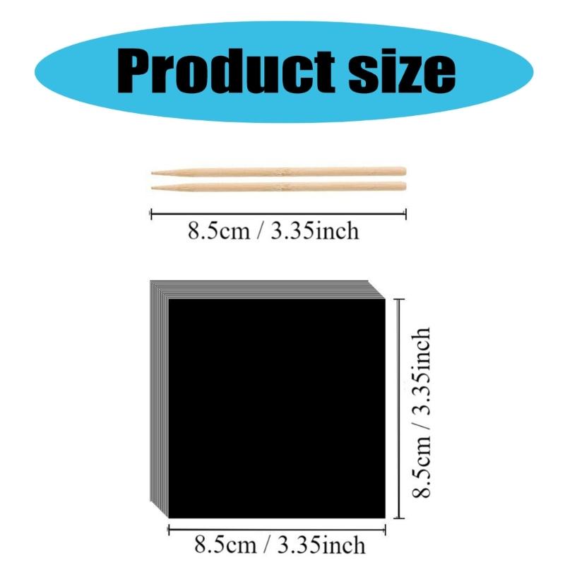 Låda med 100 klöspapper med ritpenna för barn och vuxna Hantverk Kreativ 100 stycken klöspapperskit