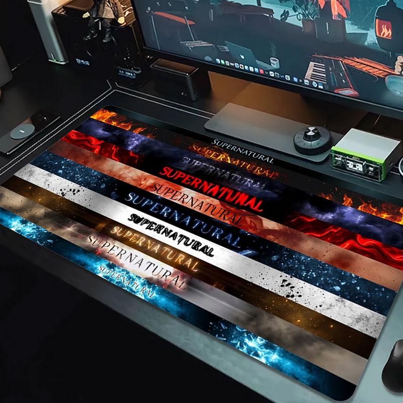 Supernatural Elements Large Size Mouse Pad Large Gaming Table Cushion Nonslip Laptop Tablet Big Mousepad Xxl Mat Mini Pc Playmat With Lock Edge