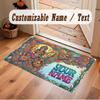 Music Theme Soft Crystal Velvet Rug Custom Name & Text Print Non Slip Floor Rug for Bedroom Living Room