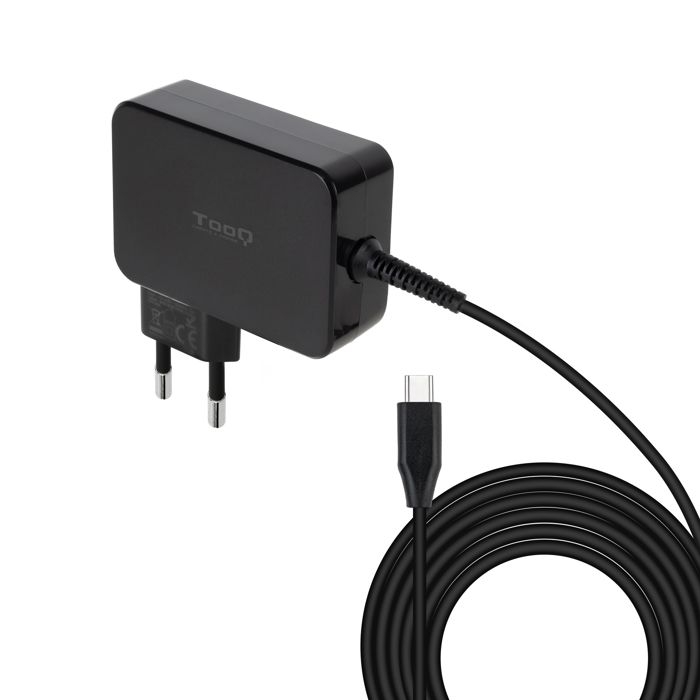 Chargeur pour ordinateur portable - Tooq - Gan USB-C Pd3.0 90W - Noir - 1 câble de 0,8 mètre - Compatible MAC