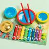 Children's Wooden Harp, Drum, Gong, Hand-eye Coordination Training, Early Education, Educational, Enlightenment, Musical Instrument Toys