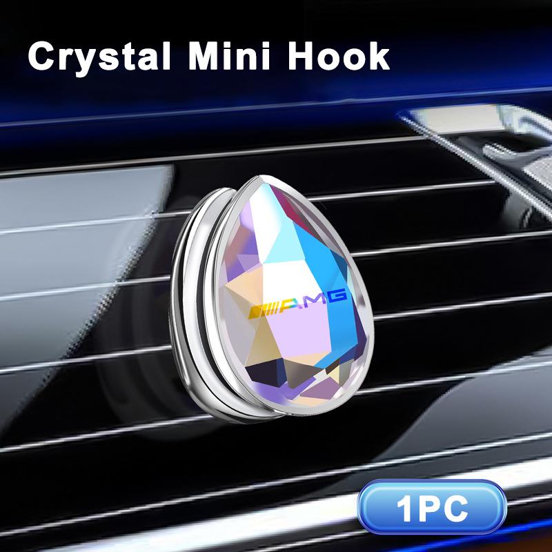 RPO5 Dazzling Diamond Car Seat Backrest Hook Car Backrest For Mercedes Benz AMG W206 W204 W205 W212 W213 W221 W222 W223 W251 W464