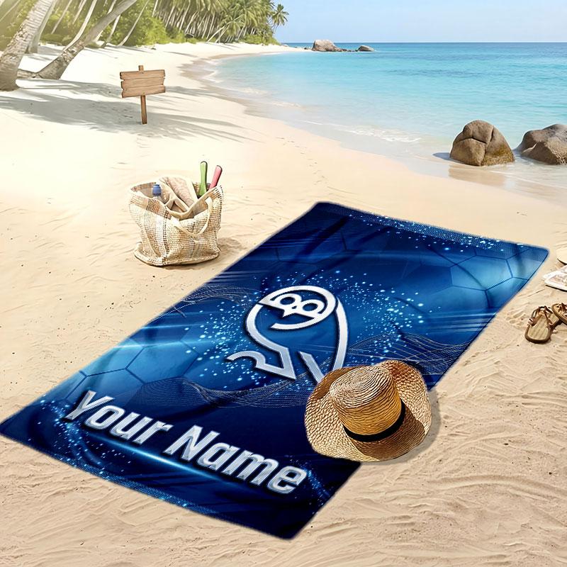 Sheffield Wednesday FC Personalisiertes Bedrucktes Strandtuch Fußballlogo Unterstützung Benutzerdefinierter Name Text Absorbierendes Handtuch Für Sport Reisen Besonderes Geschenk