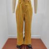 Women's Fall Corduroy Pants High Waist Relaxed Straight Leg Trousers Solid Color Casual Pant