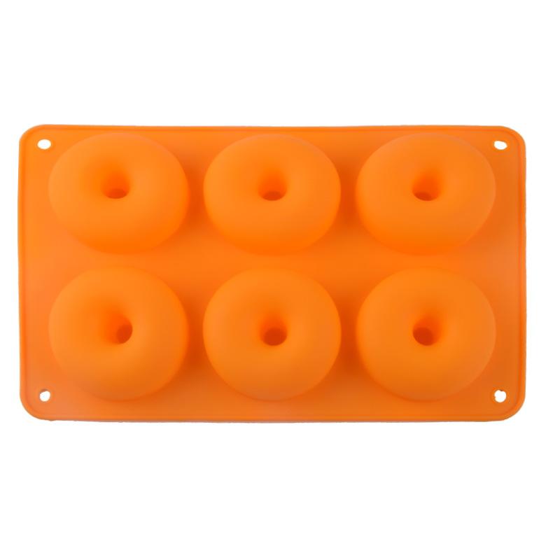 6 Hole Silicone Donut Mold DIY Cookie Chocolate Mould Non-Stick Cake Dessert Bakeware Heat Resistant Baking Pastry Tools