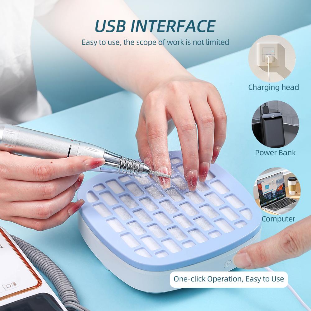 3200RPM USB Mini Sběrač Prachu na Nehty Přenosný Odsavač Prachu na Nehty Ventilátor Vysavače na Nehty Ventilátor na Manikúru pro Nail Art S Filtrem