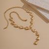 Accessories Baroque Irregular Y-shaped Clavicle Chain High-end Niche Non-fading Necklace Female Clavicle Chain