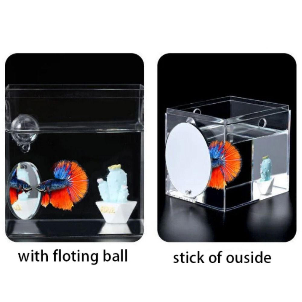 Acrylic Fish Training Mirror Decorative Fish Playing Mirror Fish Tank Floating Mirror  Playing