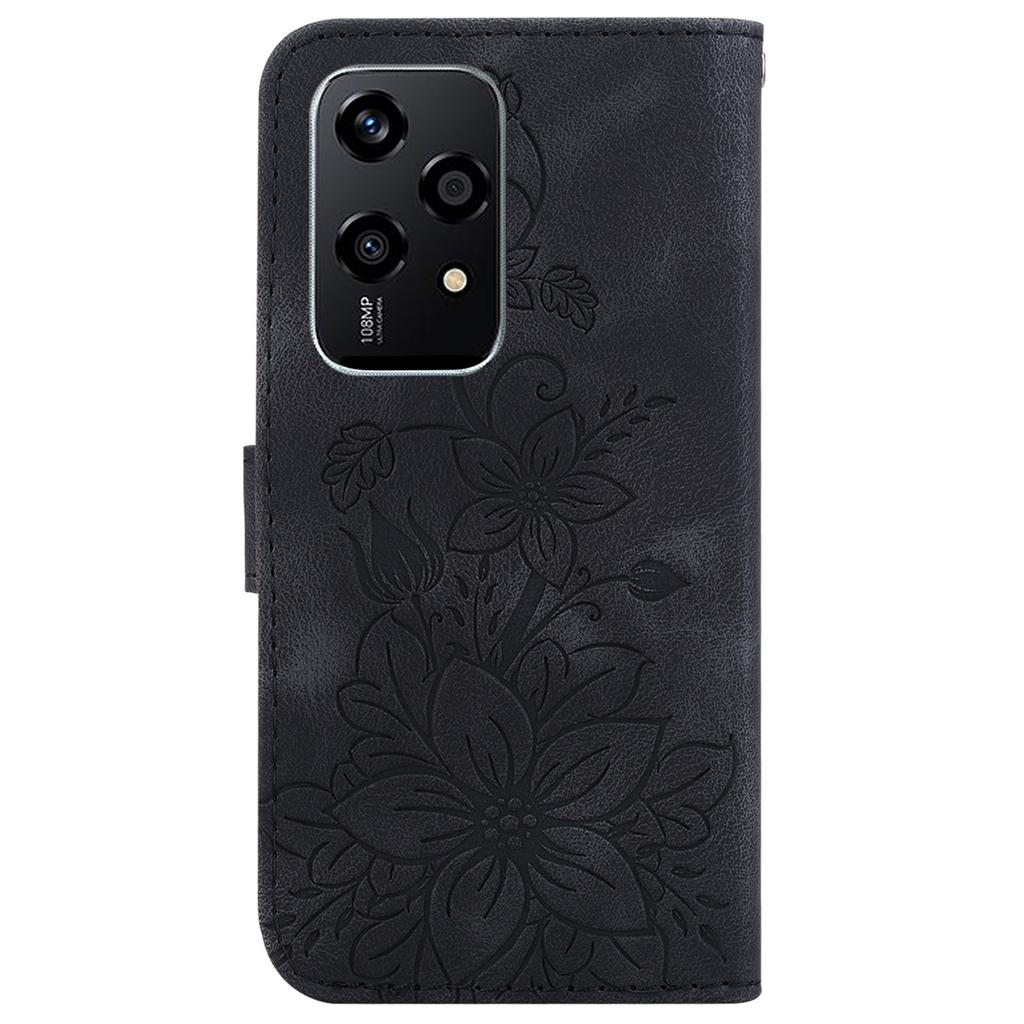 For Honor 200 Lite Case Lily Imprint Leather Wallet Phone Cover
