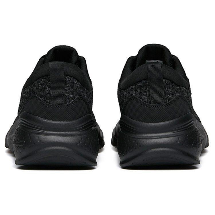 Anta Cushioning Slip Resistant Abrasion Resistant Low Top Running Shoes Men's Black 112145532-2