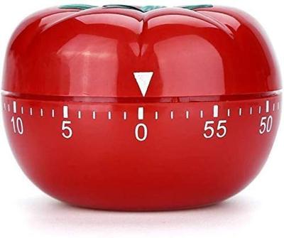 60-Minute Dial Timer, Mechanical Timer, Tomato Shape, No Need for a Drawer, Kitchen Timer, Analog Timer, Spring-Powered, Baking, Alarm, Easy