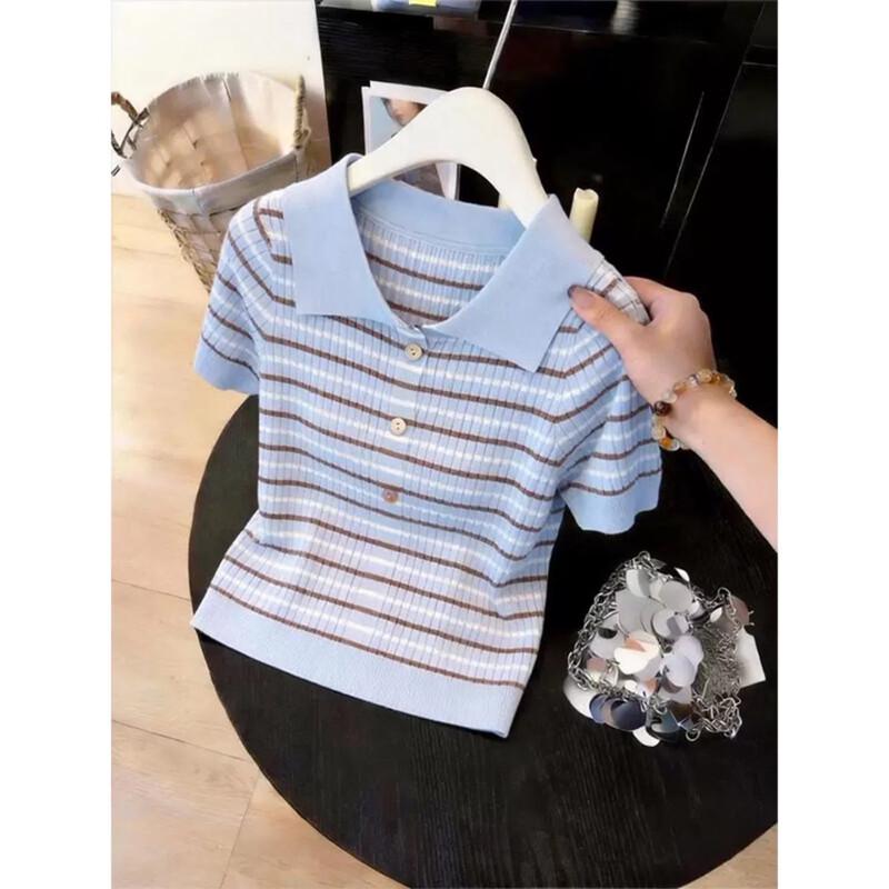 La Chapelle 2026 Summer Ice Cool Hollow Knit Top 2XL