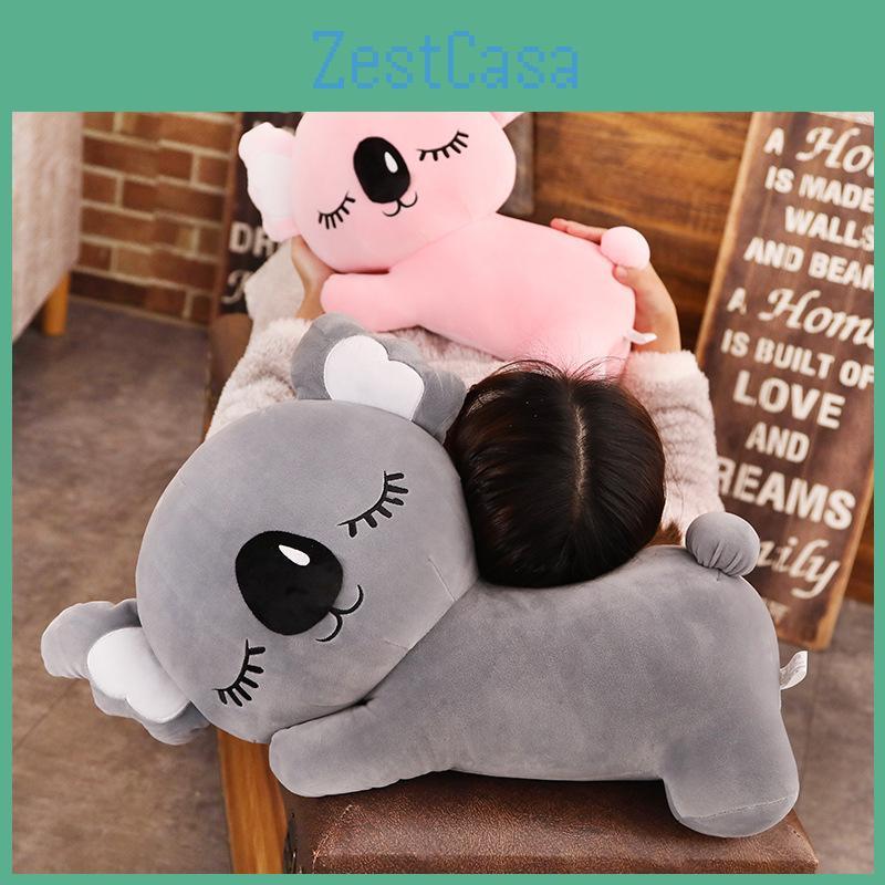 Koala Plush Lying Toy Cartoon Stuffed Animal Doll Cute Decoration Kids Gift