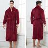 Herren Bademantel Winter Flanell Lang Robe Paar Verdickte Warme Nachtwäsche Plus Size Nachthemd Damen Lose Homewear