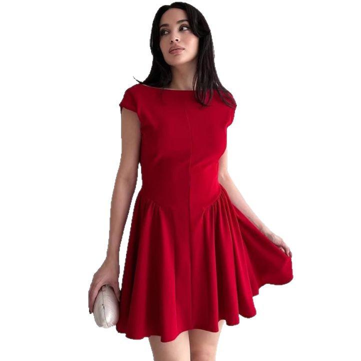 Summer 2025 European & American Women's Backless Bandage Sleeveless Slimming Short Dress