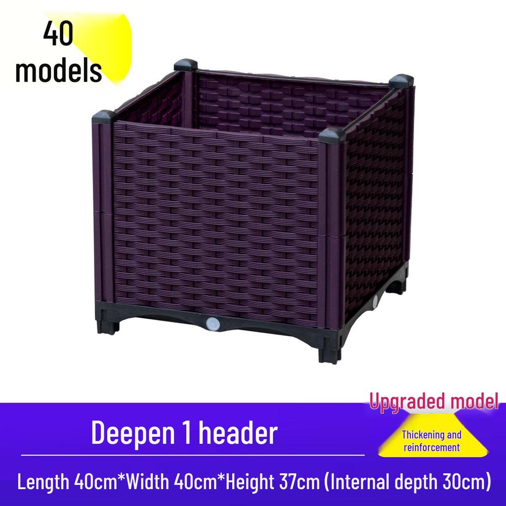 Large Outdoor Plastic Elevated Vegetable Planter Box for Balcony Gardening