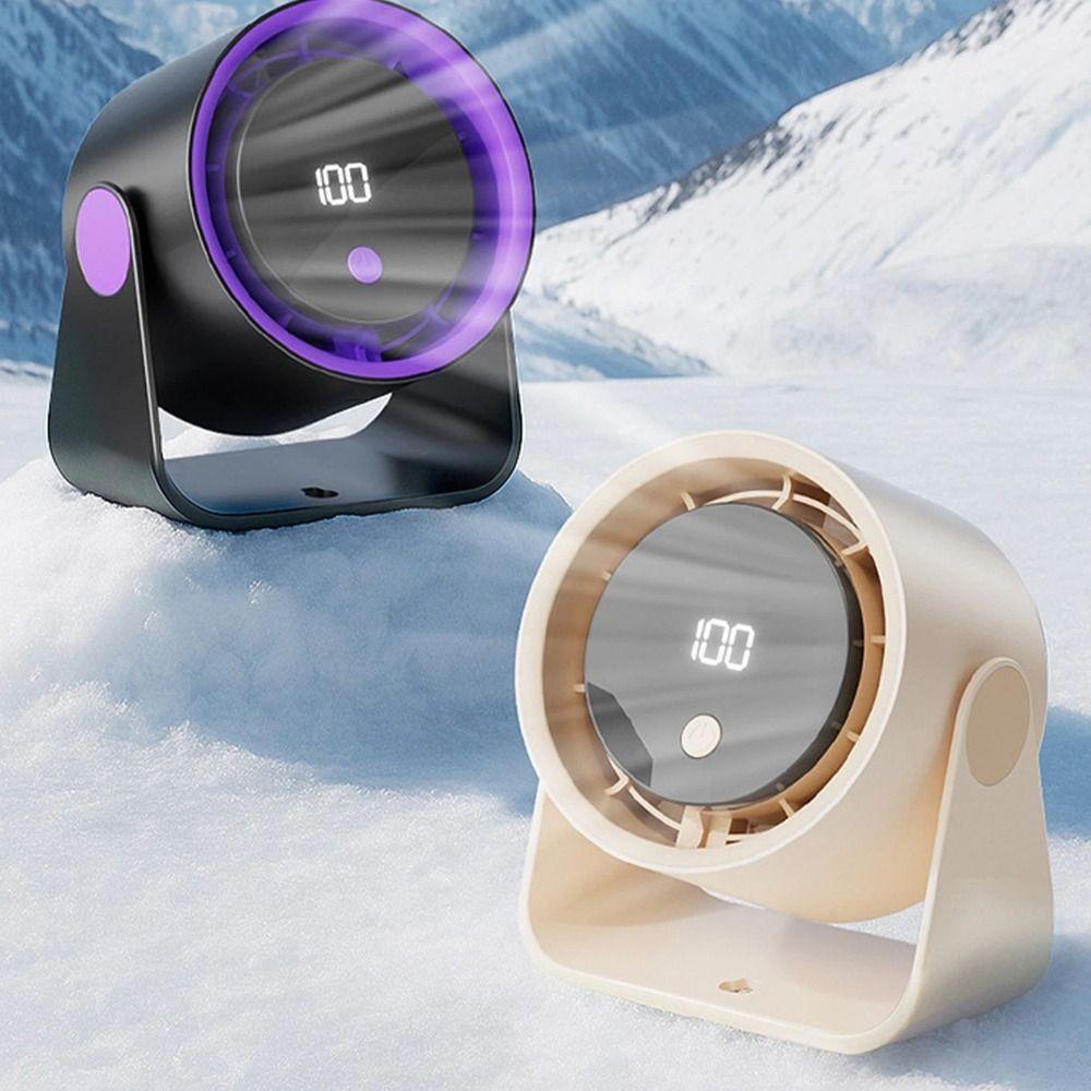 Low Noise Desktop Fan 5-speed Adjustment Digital Fan Desktop Style Mute Fan Study Room