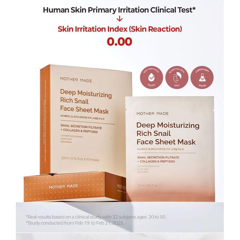 MOTHER MADE - Deep Moisturizing Rich Snail Mask 5pcs Set