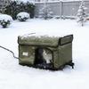 Warm Electric Warming Pet Bed Outdoor Insulated Puss Nest Safety Escape Exit Moisture-Proof For Porch Garden