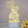 Customize Acrylic 3D Illusion LED Warm White Night Light for Living Room Kids Bedroom Decorative Lamp with USB Power