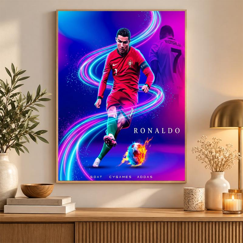 Cristiano Ronaldo Diamantmalerei Set 5D Vollbohrer DIY Diamantmosaik Wandkunst Heimdekoration