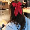 Korean Style Dots Floral Big Bow Hair Clips For Women Elegant Ponytail Hairpins Girl Hair Accessories Barrette Gift