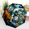 Dreamy Garden Castle Pattern, Automatic Folding Umbrella, Portable and Foldable Design, 8 Ribs, a Christmas or Birthday Gift.