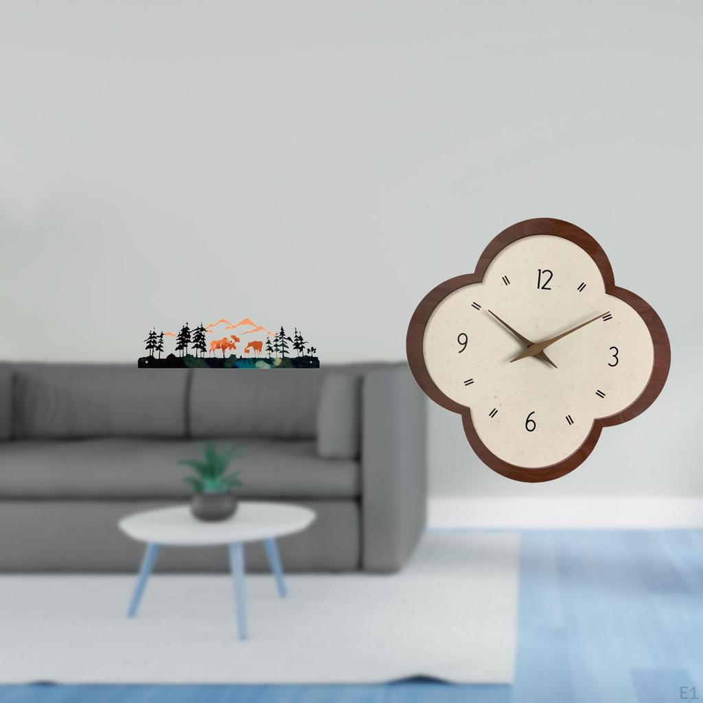 Deer Sculpture Wall Hanging Clock Creative Design for Garden Fence Outdoor Indoor Porch Restaurant