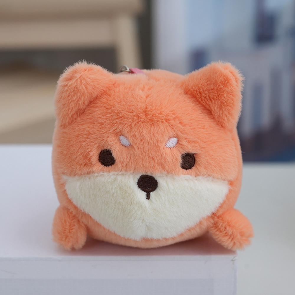 

Rabbit Pink Pig Plush Keychain Mental Chick Key Ring Bag Accessories Rotate Tail Plush Toy Kids