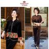 Yuzhaolin Women's Gold Velvet Long-Sleeve Two-Piece Set