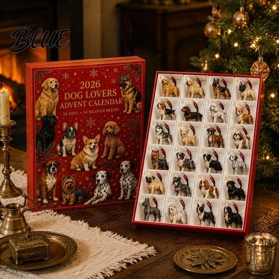 24 Day Calendar Pet Themed Advent 2026 Days Christmas Countdown with Decoration for Dog Fans Pcs Mini 3D Cat Ornaments Holiday Gifts Home