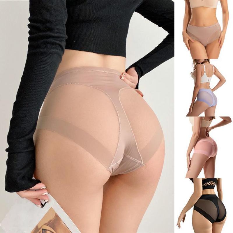 Seamless Breathable Mesh Intimates Body Shaper Panties High Waist Shapewear Elastic Intimates Slimming