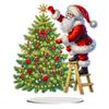 2D Flat Xmas DIY Diamond Painting Tabletop Ornaments Kit Diamond Painting Desktop Ornaments Kit for Home Office Desktop Decor