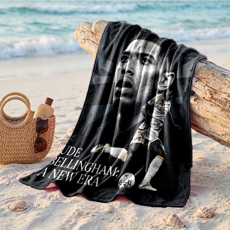 Jude Bellingham Print Microfiber Beach Towel Quick Dry Absorbent Large Towel For Beach Swimming Travel