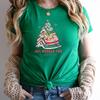 Weihnachtsschleife Kreativ Bedruckt Trendig Baumwoll-Top Lässige Sportbekleidung Locker Damen-T-Shirts Damen