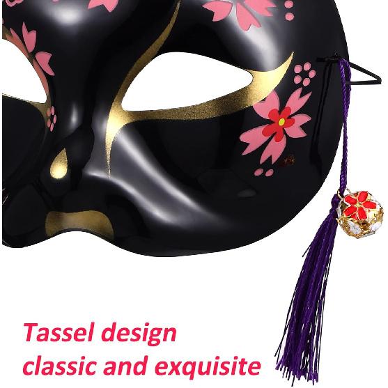 Toyvian 2pcs Cat Cosplay Half Face Mask - Masquerade Festival Party Dress Up Accessories Halloween Costume for Women Ladies