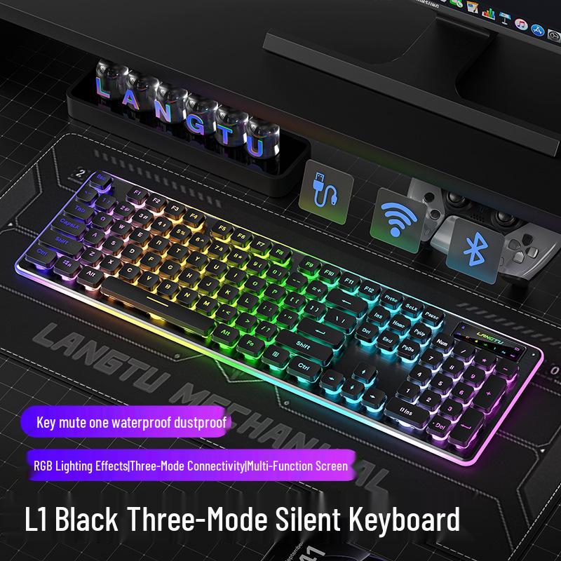 Langtu LT600 Wireless Silent Membrane Keyboard & Mouse Set for Gaming and Office Use
