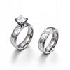 Silver Wedding Ring 316L Steel S.19