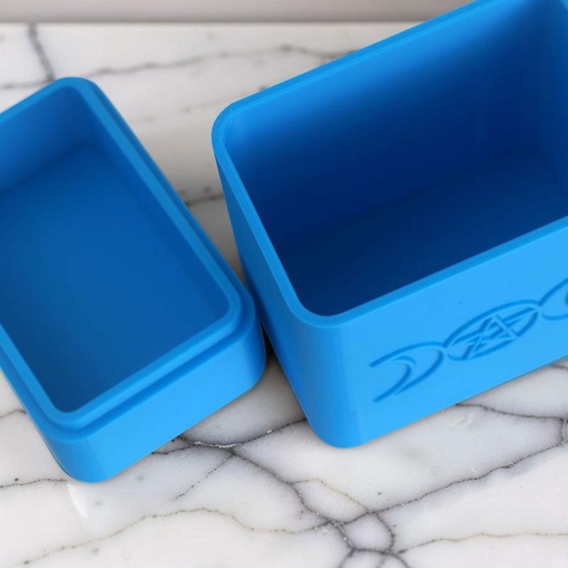 Stackable Tarots Card Storage Case with Exterior Stacking Contacts and Magnetic Lid Closure for Contained Collection Storage