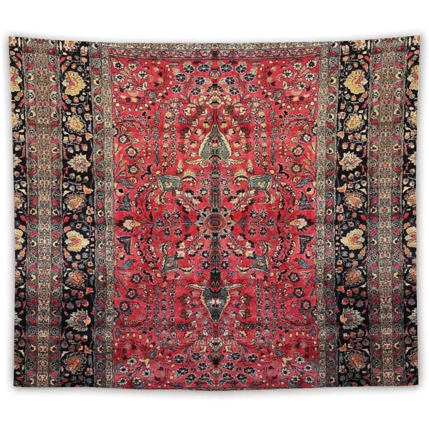 Vinmea antique Persian red carpet wall tapestry 75x100