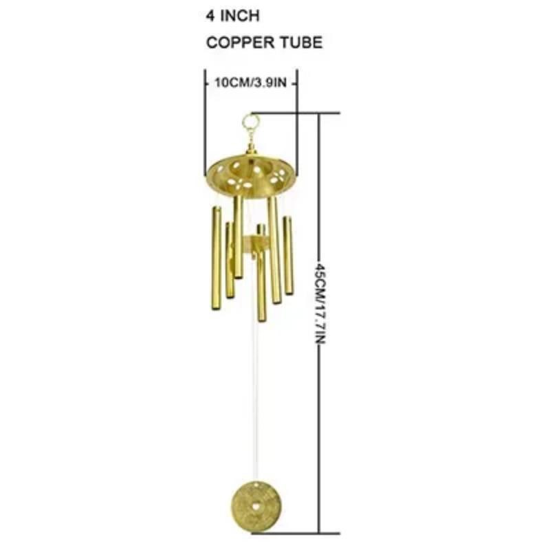 Pure Copper Wind Chime Pendant Five-layer Copper Bell Unicorn Six-tube Wind Chime Bell Adjustment Home Feng Shui Pendant