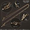 18K Gold Necklace for K18 Feather Pendant [Bijou Boutique] Women, Diamond, (Yellow Gold)