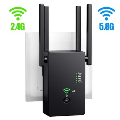 Bezdrátový 1200 Mb/s bezdrátový 5G Wifi opakovač Wi-Fi router Zesilovač signálu Zesilovač signálu 2,4G/5G dvoupásmový 802,11g Gigabit Network Range Expander Ap WIFI Enhancement