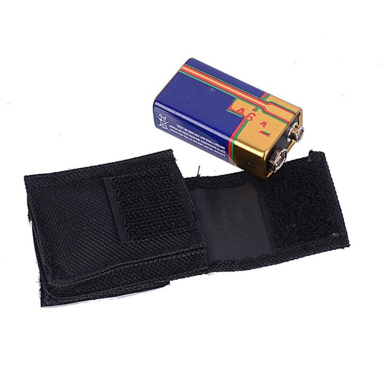 Musical Instrument Bass Battery Cover Holder Bag 9V Guitar Battery Bag Battery Pack Nylon Cloth Bag Easy to Use