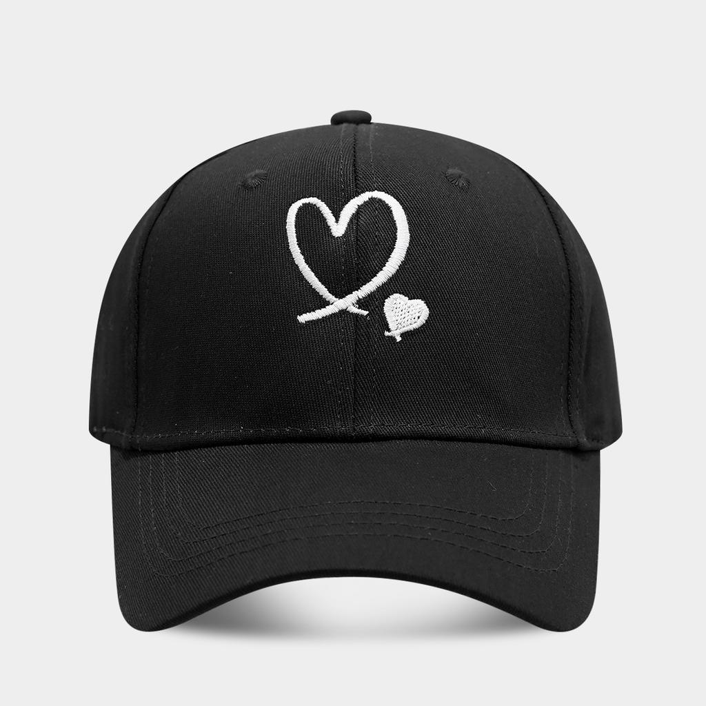 Bestickte Herzmuster Personalisierte Baumwoll-Baseballkappe für Männer und Frauen Personalisierte Papa-Kappen Sorority-Hut