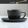 Ceramic Office Coffee Cup And Saucer Set Milk Tea Mug Birthday Gift Juice Cup With Spoon Drinkware 200ML