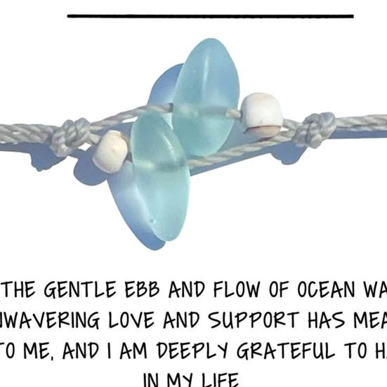 Soul Sister Bracelet Handmade Adjustable Ocean-Inspired Design Women Bracelet with Blue Artificial Crystal Beads