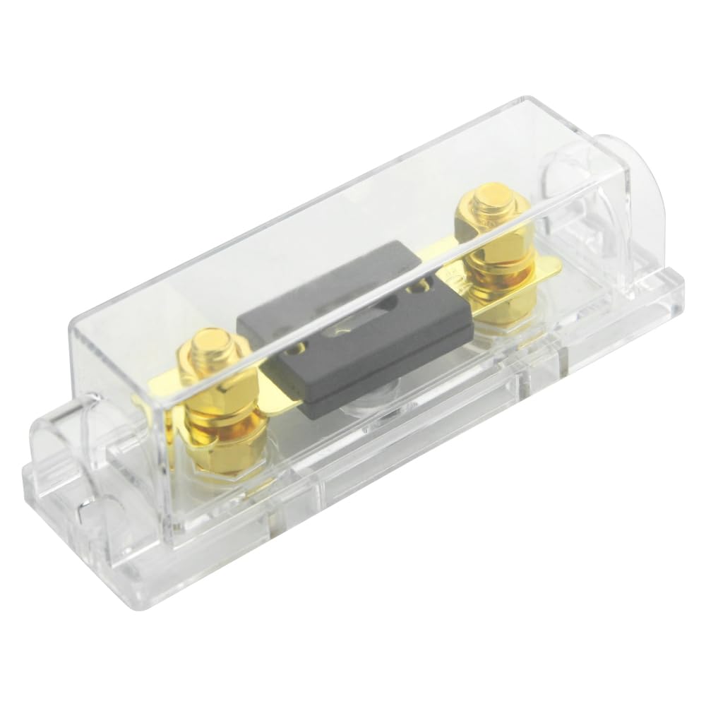 WMYCONGCONG 1 ANL Fuse Holder + 3 Pcs with 30A ANL Fuse for Car Audio Amplifier, Gold Plated (30A)
