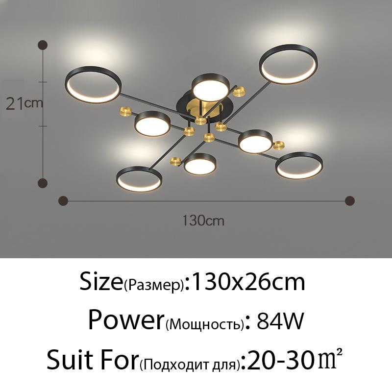 Aluminum LED Chandelier for Living Room Bedroom Hanging Lamp Gold Frame Pendant Dropshipping Indoor Lighting Lustre Fixtures